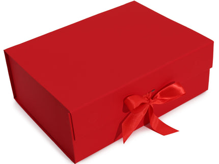 Flat Pack Gift Box - Extra Large  (33x25x12cm) - Red
