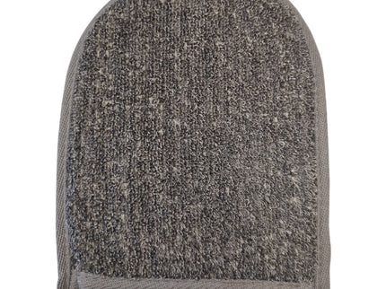 Bamboo & Linen Bath Mitt  - Charcoal