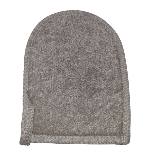 Bamboo & Linen Bath Mitt  - Charcoal