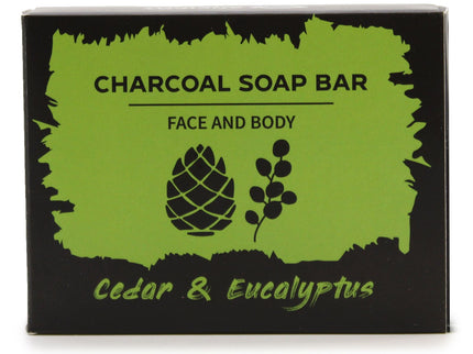 Charcoal Soap 85g - Eucalyptus & Cedarwood