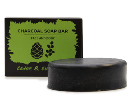 Charcoal Soap 85g - Eucalyptus & Cedarwood