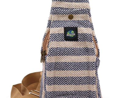 Body Cross Bag Natural Cotton - Tan & Navy