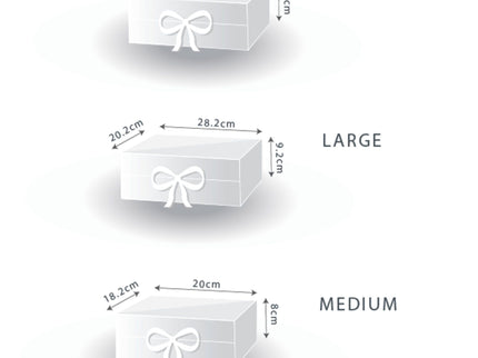 Flat Pack Gift Box - Large  (28.2x20.2x9.2cm) - Red