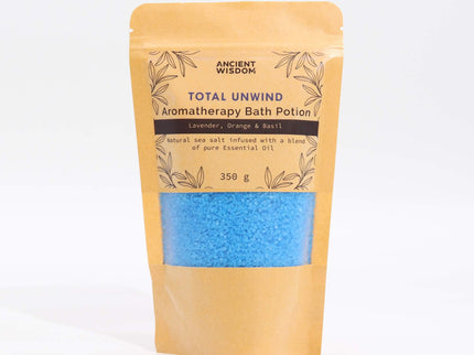 Aromatherapy Bath Potion in Kraft Bag 350g - Total Unwind