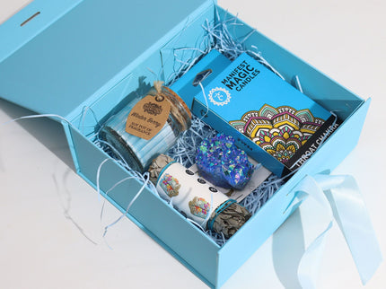 Flat Pack Gift Box - Medium Square (20x18.2x8cm) - Baby Blue