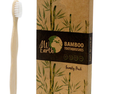 Family Pack Bamboo Toothbrush (2xAdult and 2xChildren)