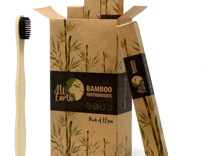 1x Bamboo Toothbrush - Charcoal Medium Soft