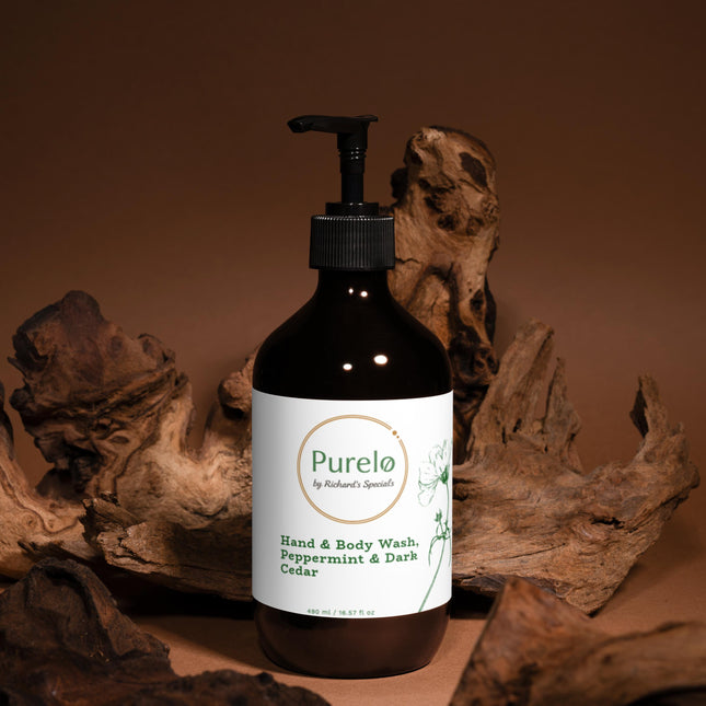 Purelo - Hand & Body Wash, Peppermint & Dark Cedar | Richard's Specials