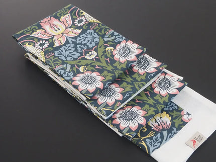 Halflinnen Theedoek William Morris Strawberry Thief Blue